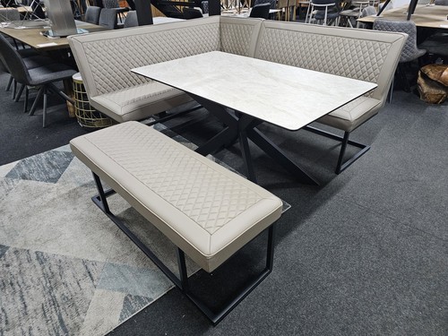 New dfs landan taupe leather - new,