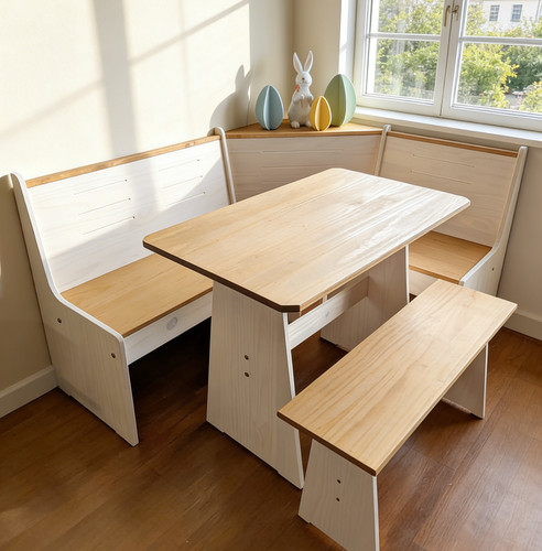 Corner breakfast nook - breakfast, dining