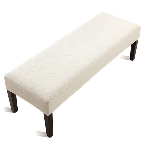 Stretch jacquard dining bench - dining,