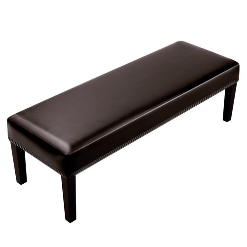 Fuax leather dining bench - leather,