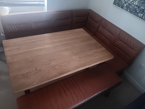 Hardwood table with - table, corner