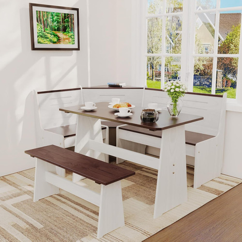 White and brown breakfast - and, nook